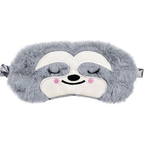 ULIFEMALL Cute Sloth Sleeping Mask, Soft Fluffy Plush Blindfold Funny Novelty Animal Sleep Mask Eye Cover Eyeshade for Kids Girls Boys Women Men Night Nap Travel Meditation in Kuwait