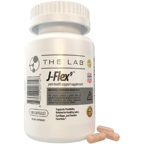 J-FLEX9 مكمل صحي متقدم للمفاصل + دعم الغضروف ووظيفة الأوتار | تآزر بين 9 مكونات بما في ذلك الكوندرويتين، الجلوكوزامين، MSM، الكركمين، Boswellia Serrata، الكولاجين. صنع فى أمريكا. in Saudi Arabia