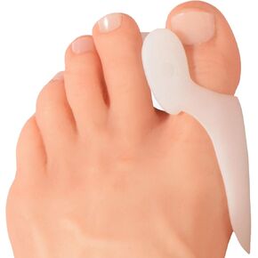Dr. Frederick's Original DFO-BP02 Sport Bunion Pad & Toe Spacer - 4pcs - Temporary Bunion Corrector - Toe Separator - Soft Gel Cushion - Fast Bunion Pain Relief for Women & Men