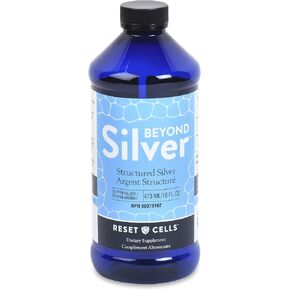 Beyond Silver Structured Silver Solution - 15ppm - 16oz - Pure Colloidal Silver Liquid for Immune Support - Alkaline Silver Water Dietary Supplement in Saudi Arabia