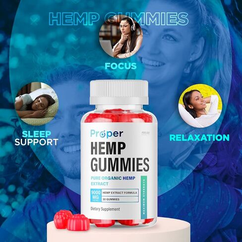 5 عبوات - علكات القنب المناسبة - القنب العضوي النقي من ProperHemp، زيت بوربر، صمغ الدببة القنب الدافعة، 300 مجم من مستخلص القنب لكل علكات طبيعية و9000 مجم لكل زجاجة (150 علكة لمدة 5 أشهر) in Kuwait