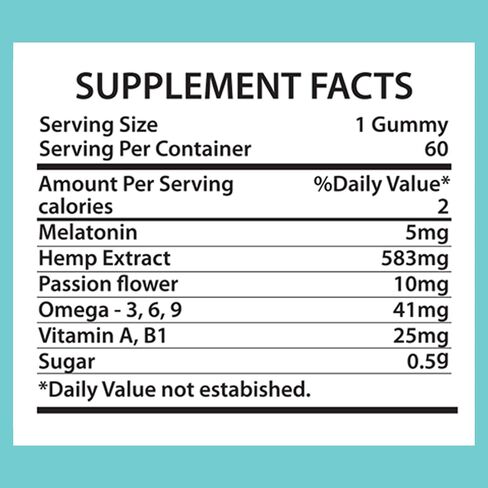 علكة ADDOT Hemp مع نوم أفضل - علكات فيتامين طبيعية عالية الفعالية WellLife - علكة مملوءة بزيت القنب النباتي - (زجاجتان 120 علكة، نوم جيد) in Kuwait