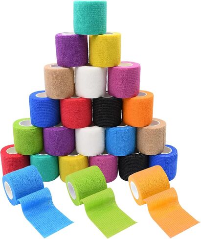 12pcs 2in Self Adhesive Bandage Wraps, 5 Yards, Vet Wraps for Sports in Kuwait