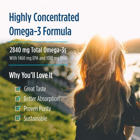 Nordic Naturals ProOmega Liquid, Lemon Flavor - 8 oz - 2840 mg Omega-3 - High Potency Fish Oil with EPA & DHA - Promotes Brain, Eye, Heart, & Immune Health - Non-GMO - 48 Servings in Saudi Arabia