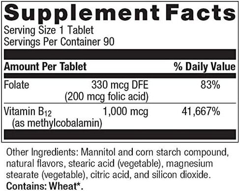 Bariatric Advantage B-12 Speedy Melts, Vitamin B12 1000 mcg Supplement, Fast Melting with 200 mcg of Folic Acid for Nutritional Support - Black Cherry, 30 Count in Kuwait