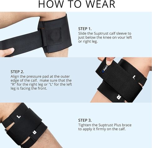 Sciatica Pain Relief Devices for Calf 14-19INCH, ReActive+ Sciatica Pain Relief Brace with Pressure Pad for Maximum Pain Relief for Sciatica, Sciatic Nerve Brace, Sciatica Nerve Pain Relief Product by Suptrust 2023, Better Sciatica Brace Than What You've  in Saudi Arabia