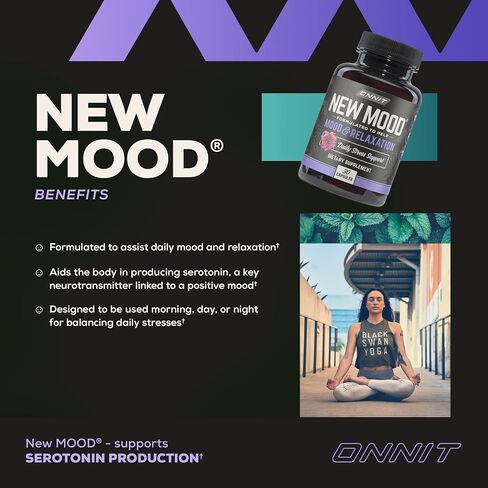 ONNIT New Mood - Occasional Stress Relief, Sleep and Mood Support Supplement, 60 Count in Kuwait