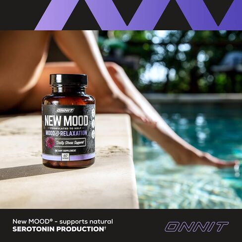ONNIT New Mood - Occasional Stress Relief, Sleep and Mood Support Supplement, 60 Count in Kuwait