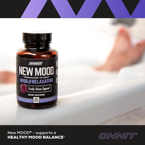 ONNIT New Mood - Occasional Stress Relief, Sleep and Mood Support Supplement, 60 Count in Kuwait