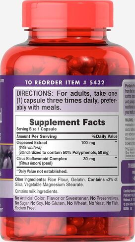 Puritan's Pride Grapeseed Extract 100 Mg, 200 Count in Saudi Arabia