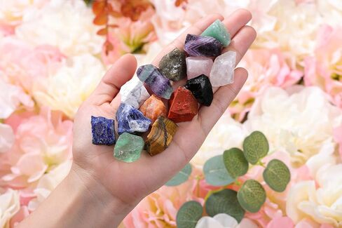 Jovivi 15 Assorted Natural Crystals Raw Rough Stones Bulk for Cabbing,Tumbling,Wicca, Reiki,Chakra Healing,Meditation,Home Indoor Decorations Christmas Day Gift in Kuwait
