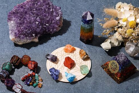 Jovivi 15 Assorted Natural Crystals Raw Rough Stones Bulk for Cabbing,Tumbling,Wicca, Reiki,Chakra Healing,Meditation,Home Indoor Decorations Christmas Day Gift in Kuwait