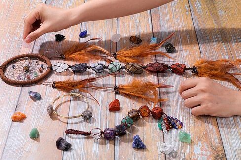 Jovivi 15 Assorted Natural Crystals Raw Rough Stones Bulk for Cabbing,Tumbling,Wicca, Reiki,Chakra Healing,Meditation,Home Indoor Decorations Christmas Day Gift in Kuwait