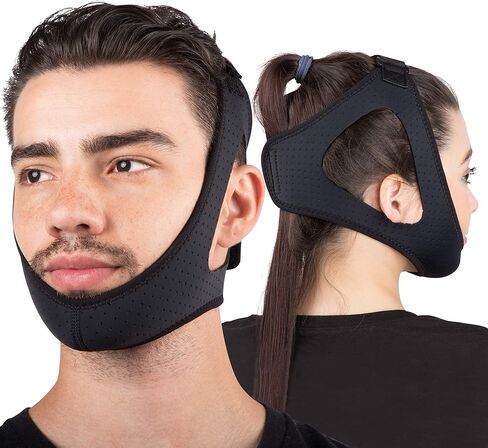 حزام ذقن ممتاز مضاد للشخير من سليب ليجندز لمستخدمي CPAP، وللحفاظ على الفم مغلقًا وجافًا! - حزام الذقن للحد من الشخير للرجال والنساء مع حزام جديد قابل للتعديل in Saudi Arabia