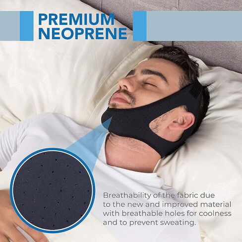 حزام ذقن ممتاز مضاد للشخير من سليب ليجندز لمستخدمي CPAP، وللحفاظ على الفم مغلقًا وجافًا! - حزام الذقن للحد من الشخير للرجال والنساء مع حزام جديد قابل للتعديل in Saudi Arabia