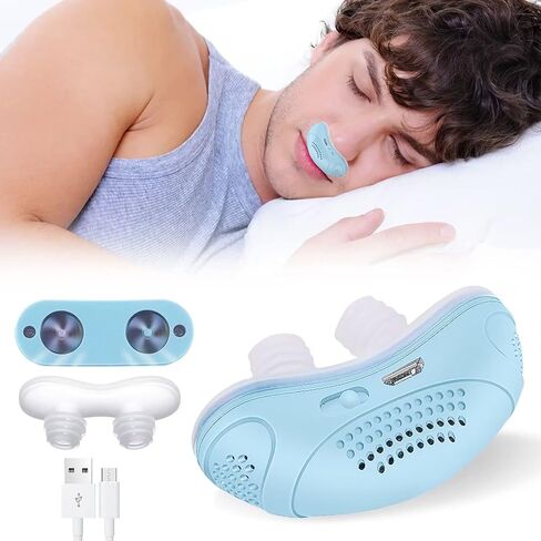 Anti Snoring Devices, Electric Snoring Solution for Men Women, Obvious Effect Mini Anti Snoring Sleep Aid, Double Eddy Current, Suitable for All Nose Shapes in Kuwait