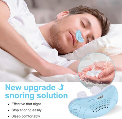 Anti Snoring Devices, Electric Snoring Solution for Men Women, Obvious Effect Mini Anti Snoring Sleep Aid, Double Eddy Current, Suitable for All Nose Shapes in Kuwait