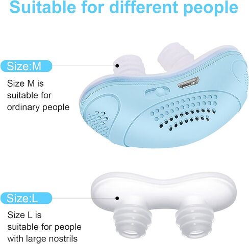 Anti Snoring Devices, Electric Snoring Solution for Men Women, Obvious Effect Mini Anti Snoring Sleep Aid, Double Eddy Current, Suitable for All Nose Shapes in Kuwait