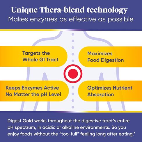 Enzymedica Digest Gold + ATPro، تركيبة إنزيمات ذات قوة قصوى، تمنع الانتفاخ والغازات، 14 إنزيمًا رئيسيًا بما في ذلك الأميليز والبروتياز والليباز واللاكتاز، 180 كبسولة (FFP) in Kuwait