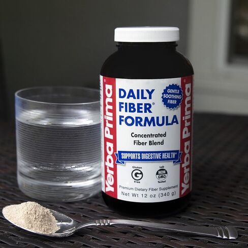 Yerba Prima Daily Fiber Formula Powder - 12 oz (Pack of 3) - Soluble & Insoluble Dietary Fiber Supplement - Colon Cleanse - Vegan, Non-GMO, Gluten-Free in Saudi Arabia