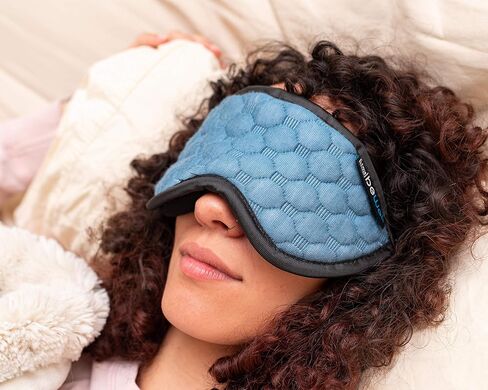 Bewell Eye Mask to Block Light for Travel, Sleep Aid for Airplane, Hotel, Airport, Insomnia + Headache Relief with Adjustable Straps, Gray in Saudi Arabia