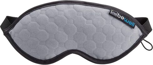 Bewell Eye Mask to Block Light for Travel, Sleep Aid for Airplane, Hotel, Airport, Insomnia + Headache Relief with Adjustable Straps, Gray in Saudi Arabia