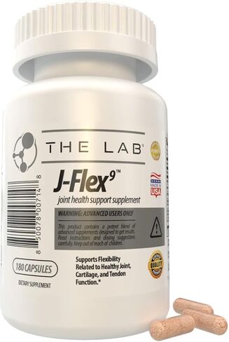 J-FLEX9 Advanced Joint Health Supplement + Cartilage Support & Tendon Function | Synergy of 9 Ingredients Including Chondroitin, Glucosamine, MSM, Curcumin, Boswellia Serrata, Collagen. Made in USA. in Saudi Arabia