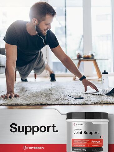 Ultimate Joint Support Powder 1 lb | Glucosamine, Chondroitin, MSM & Turmeric | Triple Action Support Supplement for Men and Women | Non-GMO, Gluten Free | by Horbaach in Saudi Arabia