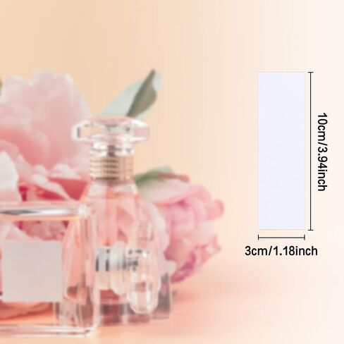 Landhoow 200 Pieces Perfume Essential Oils Tester White Test Strips Testing Perfume Paper Strips Perfume Testers Strips for Essential Oil Scent Fragrance Widened 3.94 x 1.18 Inches in Kuwait