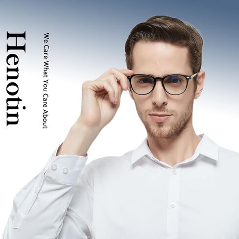 Henotin 6 Pack Reading Glasses for Women Men Blue Light Blocking Stylish Computer Readers with Leather Case in Kuwait