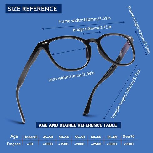 Henotin 6 Pack Reading Glasses for Women Men Blue Light Blocking Stylish Computer Readers with Leather Case in Kuwait