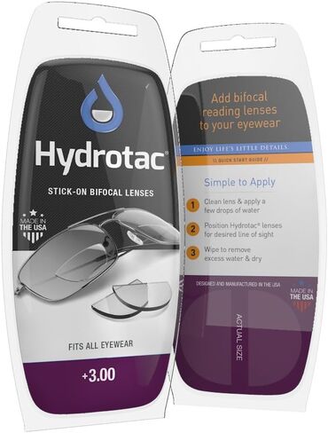 Hydrotac Stick-on Bifocal Lenses (OPTX 20/20)- +3.00 Diopter in Kuwait