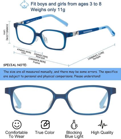 SHEEN KELLY Kids Blue Light Blocking Glasses Computer Video Gaming Eyewear 360° Hinges Spin Silicone Frame CR39 Resin Lens in Saudi Arabia