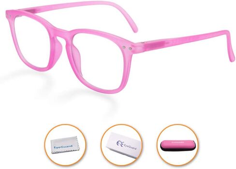 نظارات كمبيوتر EYEGUARD زرقاء تحجب الضوء للأطفال، عدسات مضادة لإجهاد العين للحماية من الأشعة فوق البنفسجية للأولاد والبنات (5-12 سنة) in Saudi Arabia