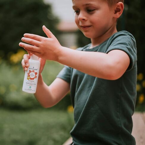 ATTITUDE Hand Sanitizer Spray for Kids, Perfect Travel Size Format, Kills Bacteria and Germs, Vegan and Cruelty-Free, Mango, 3.5 Fl Oz in Saudi Arabia