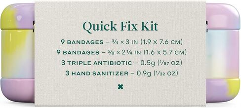Welly Quick Fix Colorwash, On The Go First Aid Kit, Assorted Bandages, Ointments, and Hand Sanitizer, Tie Dye Patterns, 2 Pack in Kuwait