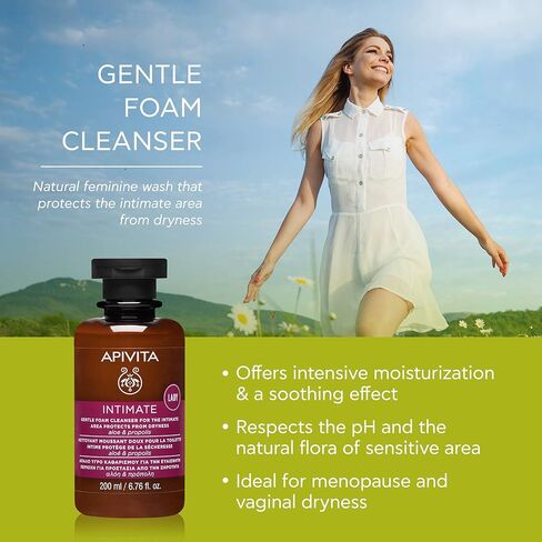 غسول أبيفيتا النسائي للنساء، منظف موازنة درجة الحموضة مع حمض اللاكتيك والبابونج والصبار - عناية طبيعية يومية للبشرة المصابة بالحكة والجافة. يزيل الرائحة - تم اختباره من قبل أطباء النساء، 6.76 أونصة سائلة in Kuwait