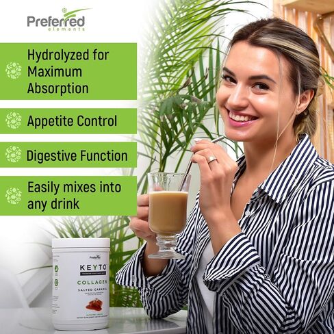 Keto Collagen Protein Powder with MCT Oil – Keto and Paleo Friendly Grass Fed and Pasture Raised Hydrolyzed Collagen Peptides – Fits Low Carb Diet and Keto Snacks – KEYTO Chocolate Flavor in Kuwait