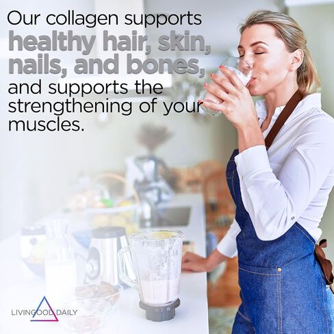 Livingood Daily Chocolate Collagen Powder - Hydrolyzed Collagen Peptides Powder Plus Vitamin C - Complete Protein with 20 Amino Acids - Type I & III, Grass-Fed, Keto, Paleo - 30 Servings, 12.3oz in Saudi Arabia