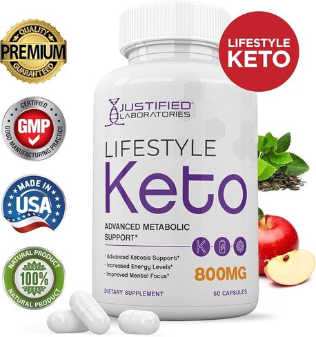 (5 عبوات) Lifestyle Keto 800MG تتضمن goBHB® الحاصل على براءة اختراع، دعم الكيتونات الخارجية المتقدم للرجال والنساء، 300 كبسولة in Kuwait