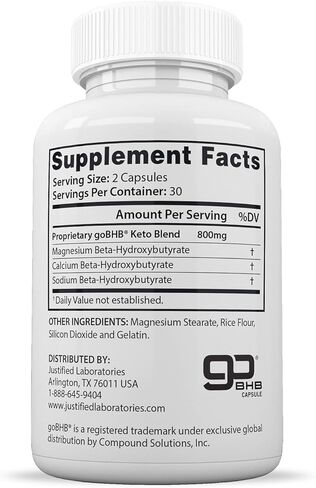 (5 عبوات) Lifestyle Keto 800MG تتضمن goBHB® الحاصل على براءة اختراع، دعم الكيتونات الخارجية المتقدم للرجال والنساء، 300 كبسولة in Kuwait