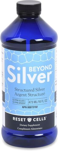Beyond Silver Structured Silver Solution - 15ppm - 16oz - Pure Colloidal Silver Liquid for Immune Support - Alkaline Silver Water Dietary Supplement in Saudi Arabia