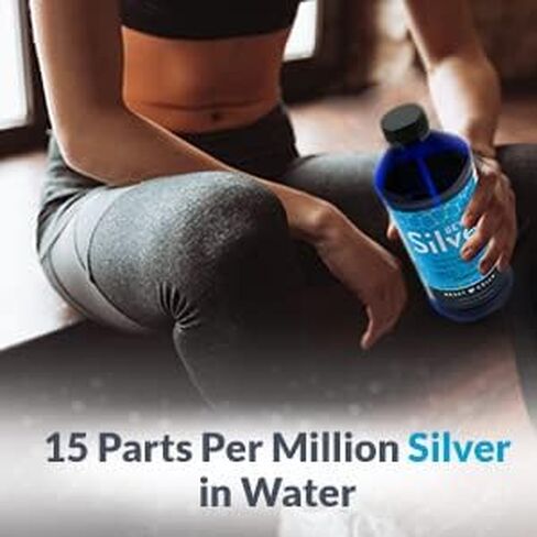 Beyond Silver Structured Silver Solution - 15ppm - 16oz - Pure Colloidal Silver Liquid for Immune Support - Alkaline Silver Water Dietary Supplement in Saudi Arabia