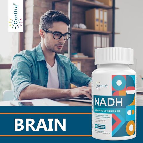 NADH + CoQ10 + D-Ribose Supplement, Enhance NAD+ Supplement for Energy, Fatigue, 60 Capsules in Saudi Arabia
