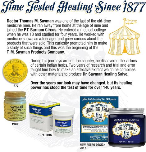 Dr. Sayman's Healing Salve – The Original Skin Care Ointment and Protectant/Great for Itchy, Dry and Sensitive Skin/Treats Cracked Feet, Rough Heels and Chapped Lips (4oz.) in Saudi Arabia