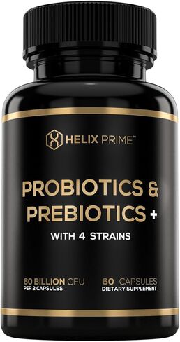 هيليكس برايم البروبيوتيك والبريبايوتكس للنساء أو الرجال البروبيوتيك 60BN CFU Lactobacillus Acidophilus Bifidobacterium Lactis صنع في الولايات المتحدة الأمريكية in Kuwait