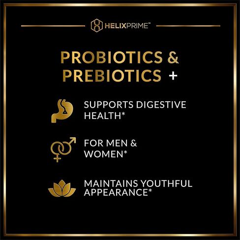هيليكس برايم البروبيوتيك والبريبايوتكس للنساء أو الرجال البروبيوتيك 60BN CFU Lactobacillus Acidophilus Bifidobacterium Lactis صنع في الولايات المتحدة الأمريكية in Kuwait