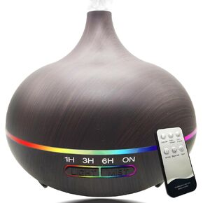 Diffusers for Essential Oils Large Room 550ml Aroma Diffuser for Home, Ultra Quiet Aromatherapy Essential Oil Diffuser, Ultrasonic Cool Mist Humidifier with 7 Light Colors, Timer Setting