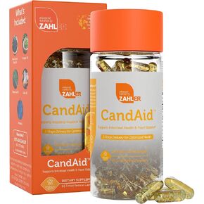 Zahler - CandAid Cleanse Digestive Health Supplement with Probiotics for Women & Men - Daily Adults, Men & Women Probiotic for Gut Health & Overgrowth - Kosher (60 Timed Release Capsules) in Saudi Arabia