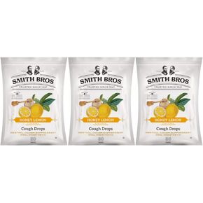 Smith Brothers Honey Lemon Throat Drops, 30 Count Each (Value Pack of 3) in Saudi Arabia